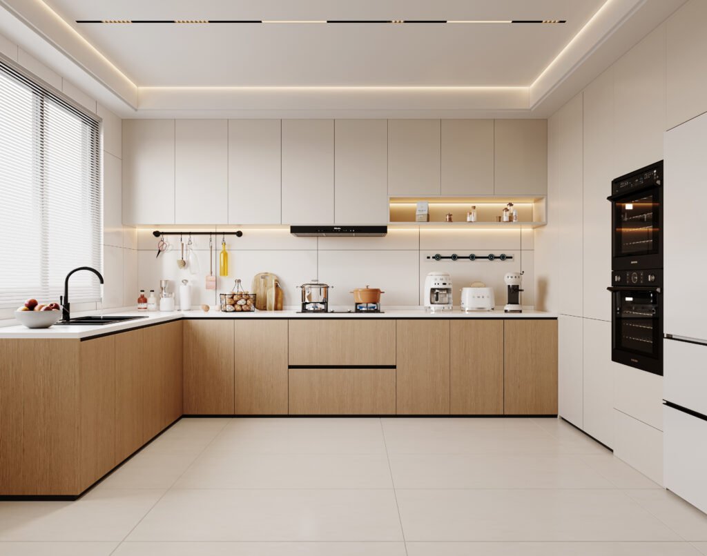 Modern Wood Aluminum Kitchen Cabinet