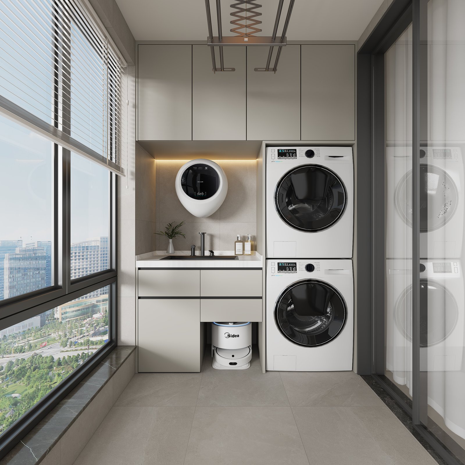 AluHive Laundry Cabinet