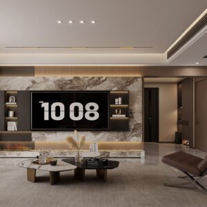 Simple Stone TV Cabinet