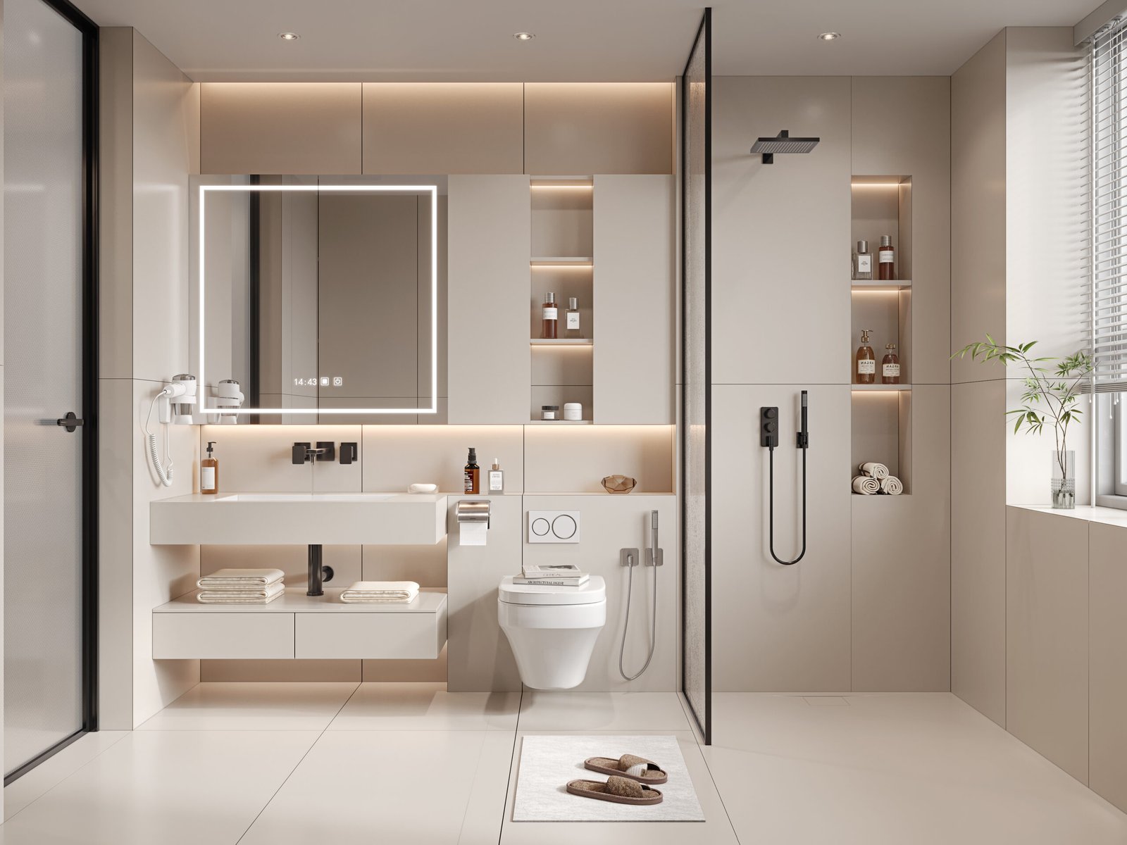 Floating Mirror Bathroom Vanity