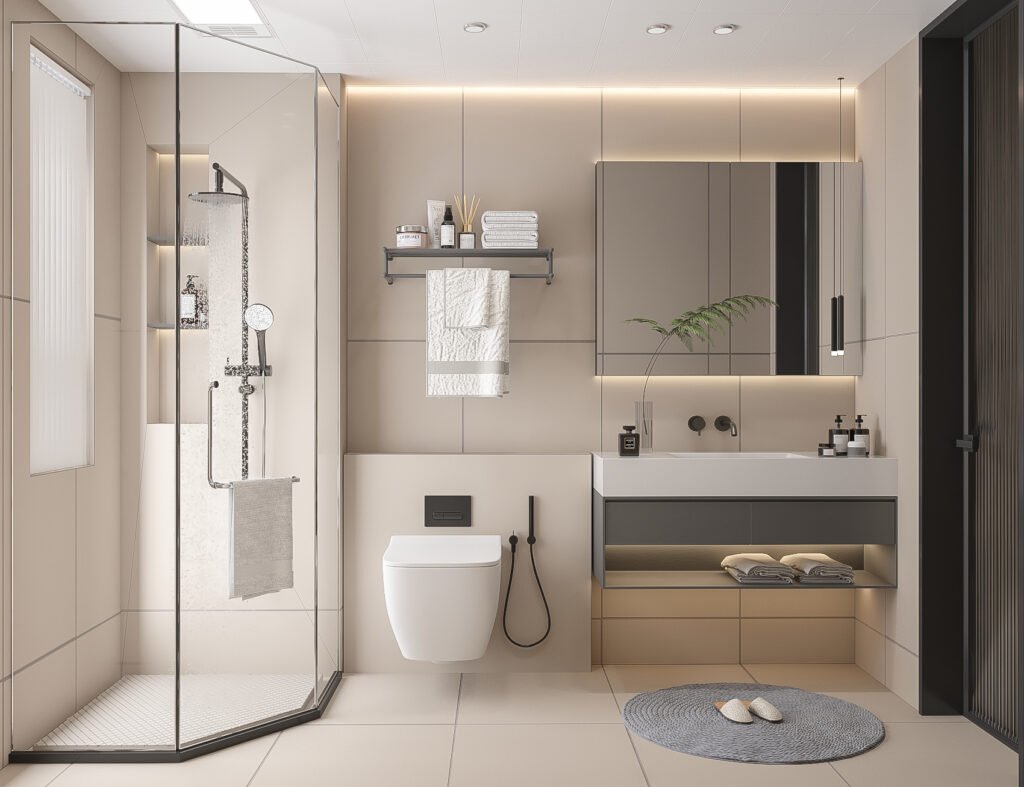 Integrated Sink Bathroom Vanity