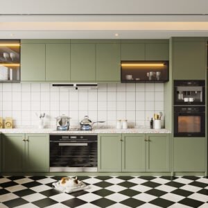 Vintage Green Kitchen Cabinet