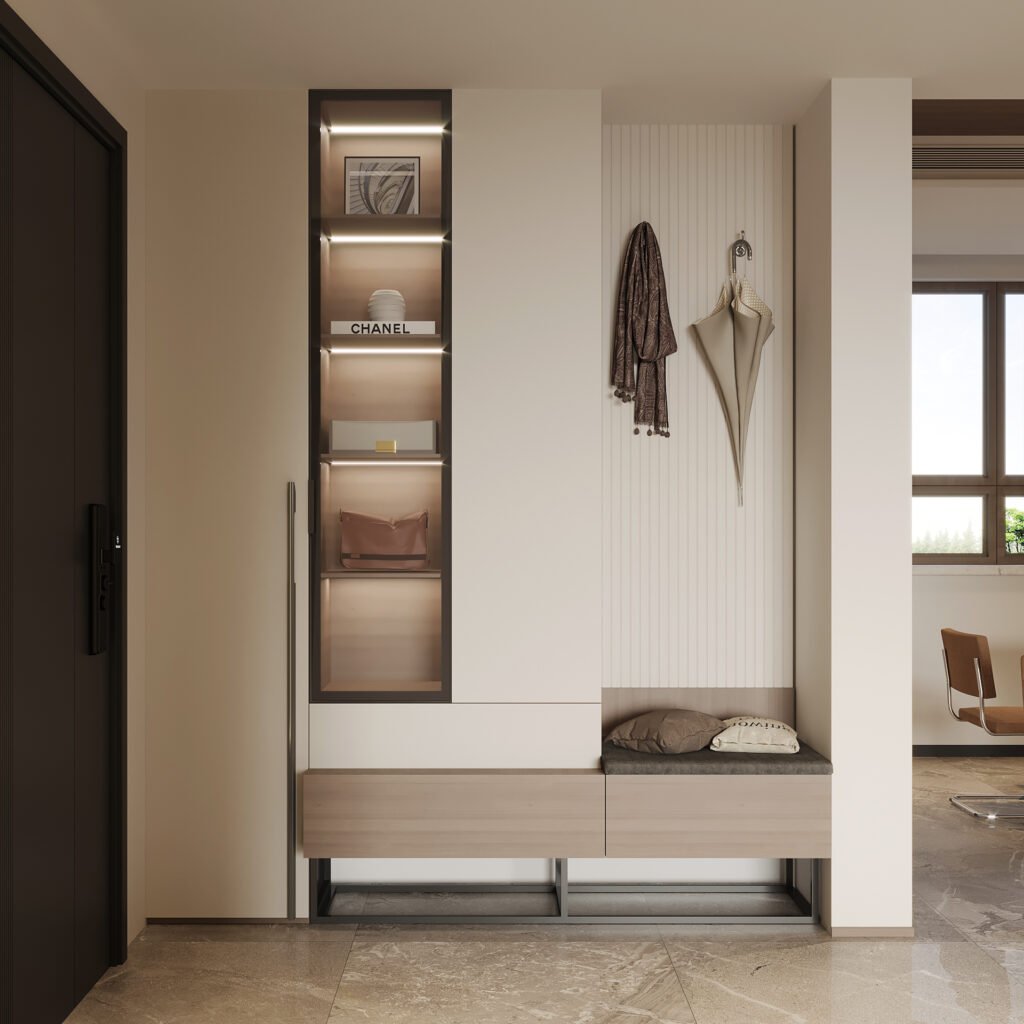 loating Entryway Cabinet with LED Lighting