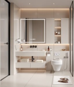 Floating Mirror Bathroom Vanity