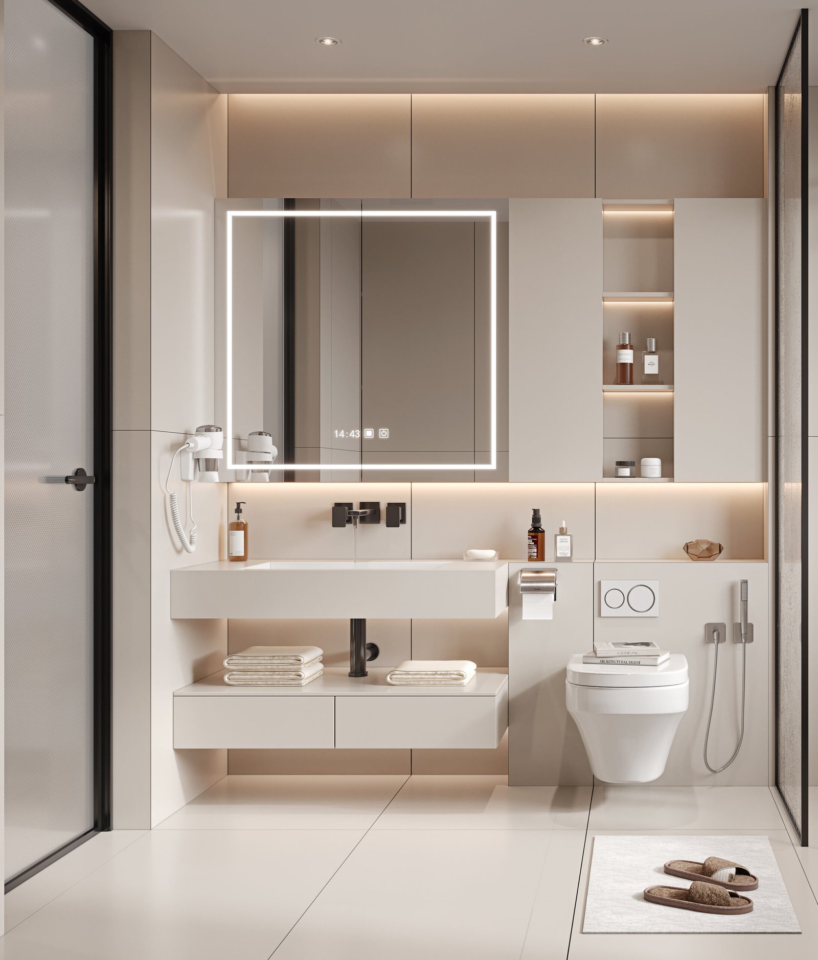 Floating Mirror Bathroom Vanity - Image 2