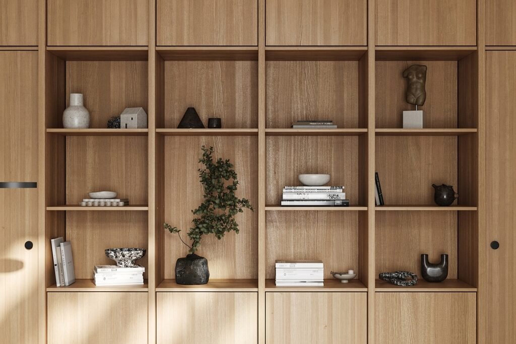 Wood Display Bookcase